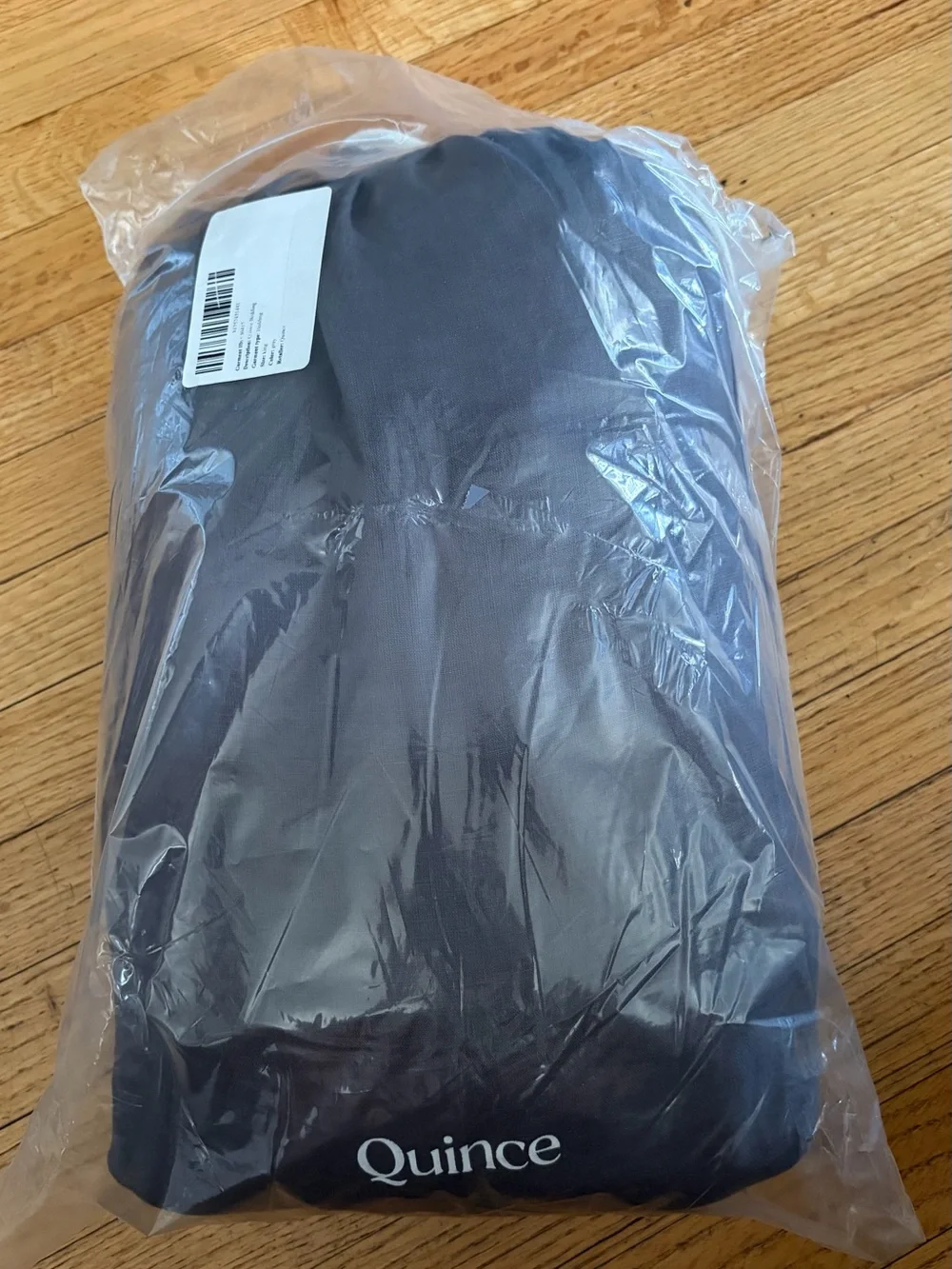 Quince European Linen Duvet Cover  King/Cal King Charcoal New